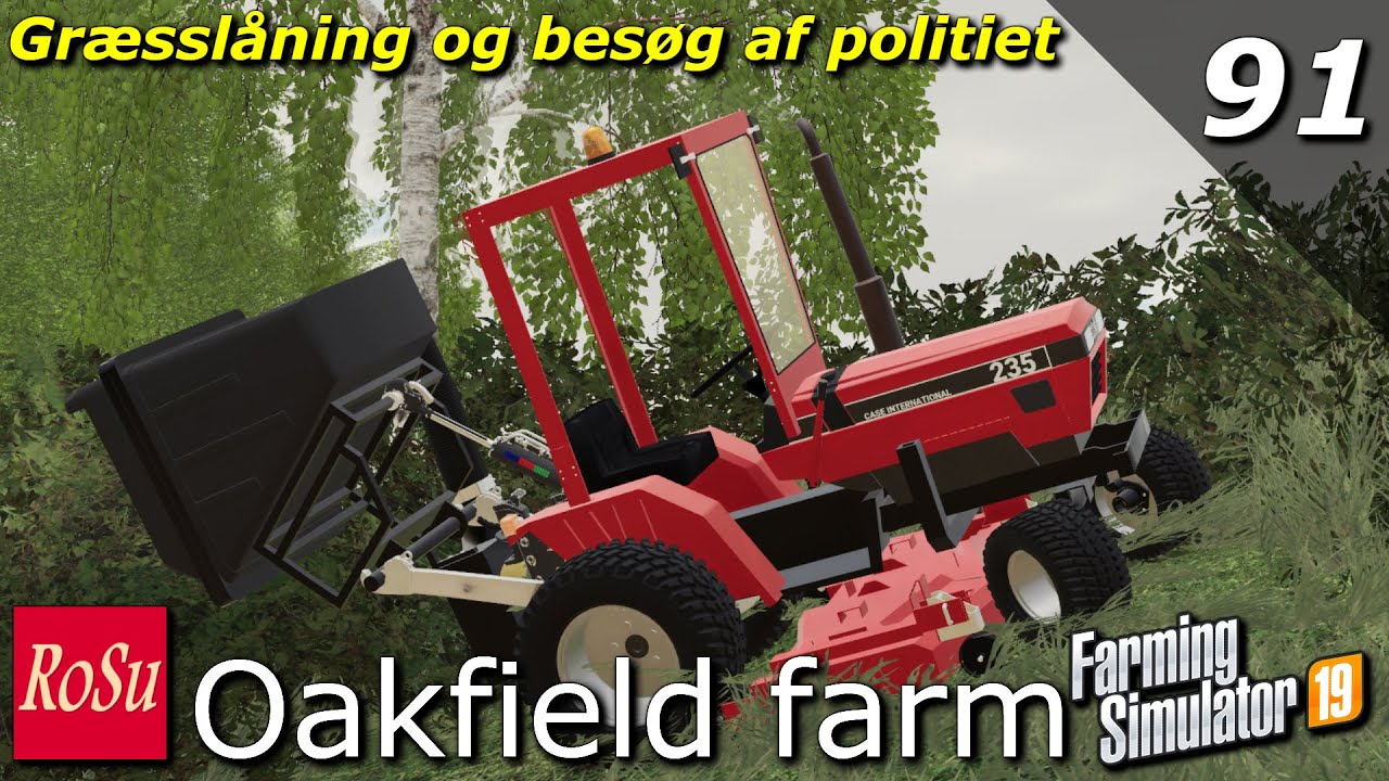 Græsslåning og besøg af politiet - Oakfield farm - Episode 91 Farming Simulator 2019