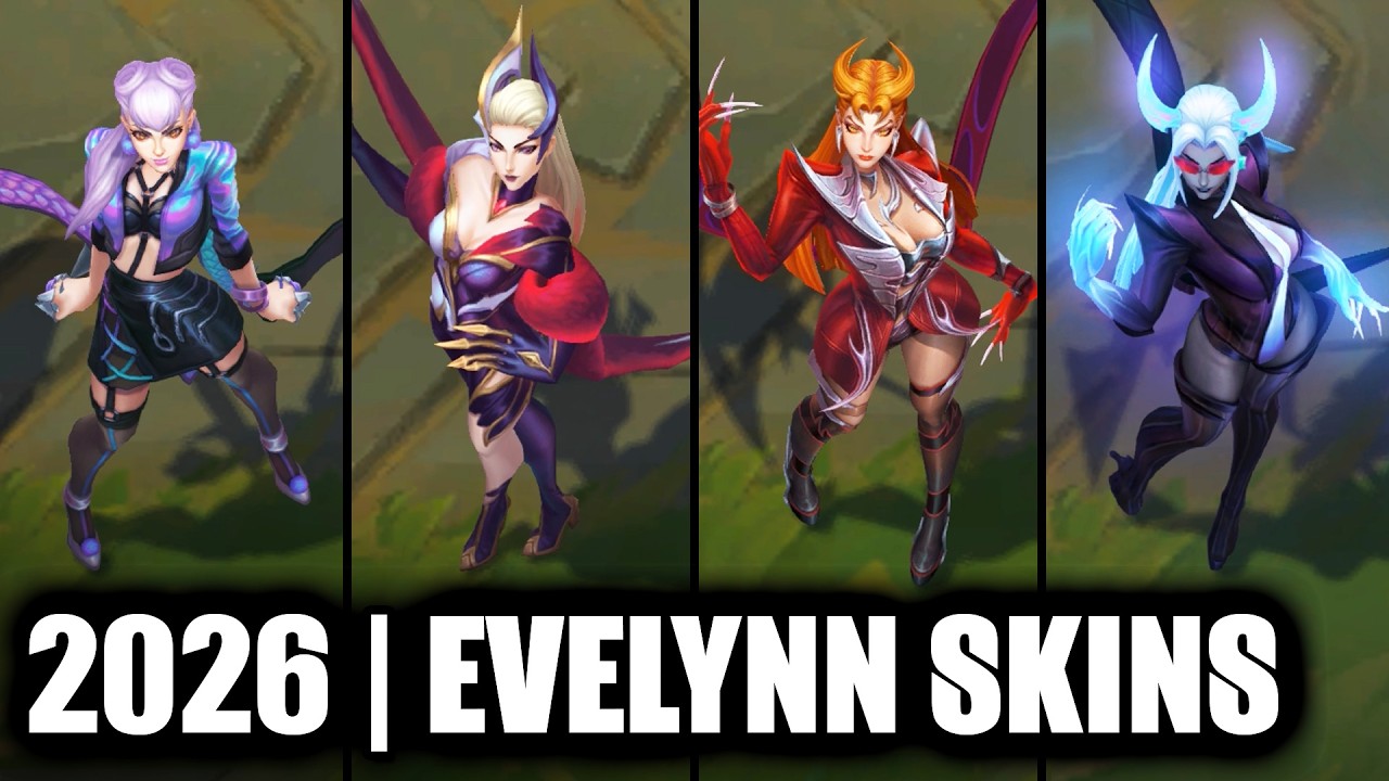 ВСЕ ОБРАЗЫ EVELYNN 2026, включая KDA FIRESTARTER и Hitmaker Evelynn | League of Legends