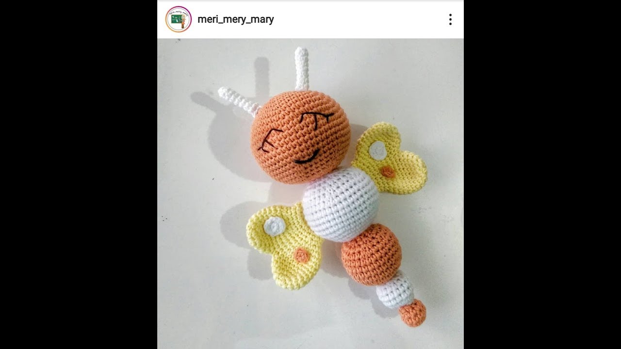 Çıngıraklı Kelebek Yapılışı 5.Bölüm/Kanatlardaki benekler ve antenlerin yapılışı/ Amigurumi