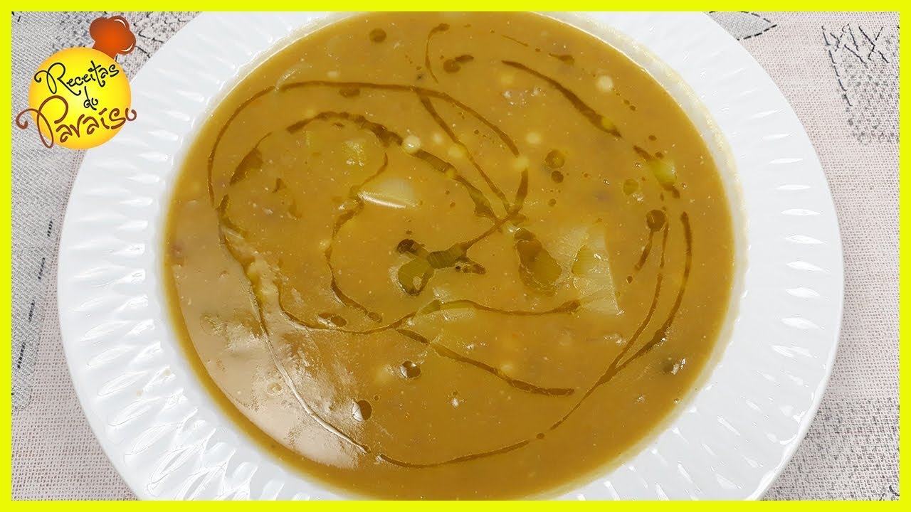SOPA DE LENTILHAS COM ALHO FRANCÊS | 🍎