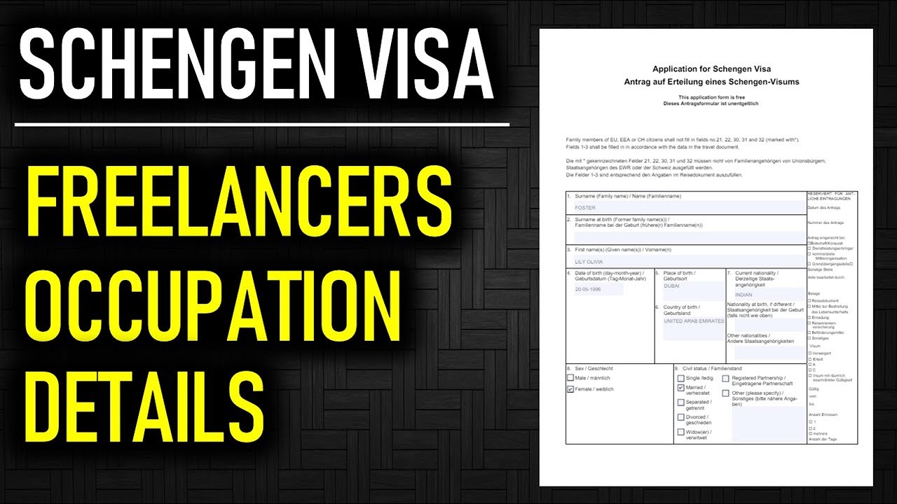 Schengen Visa: How Freelancers & Self employed individuals should fill Occupation Details in Form