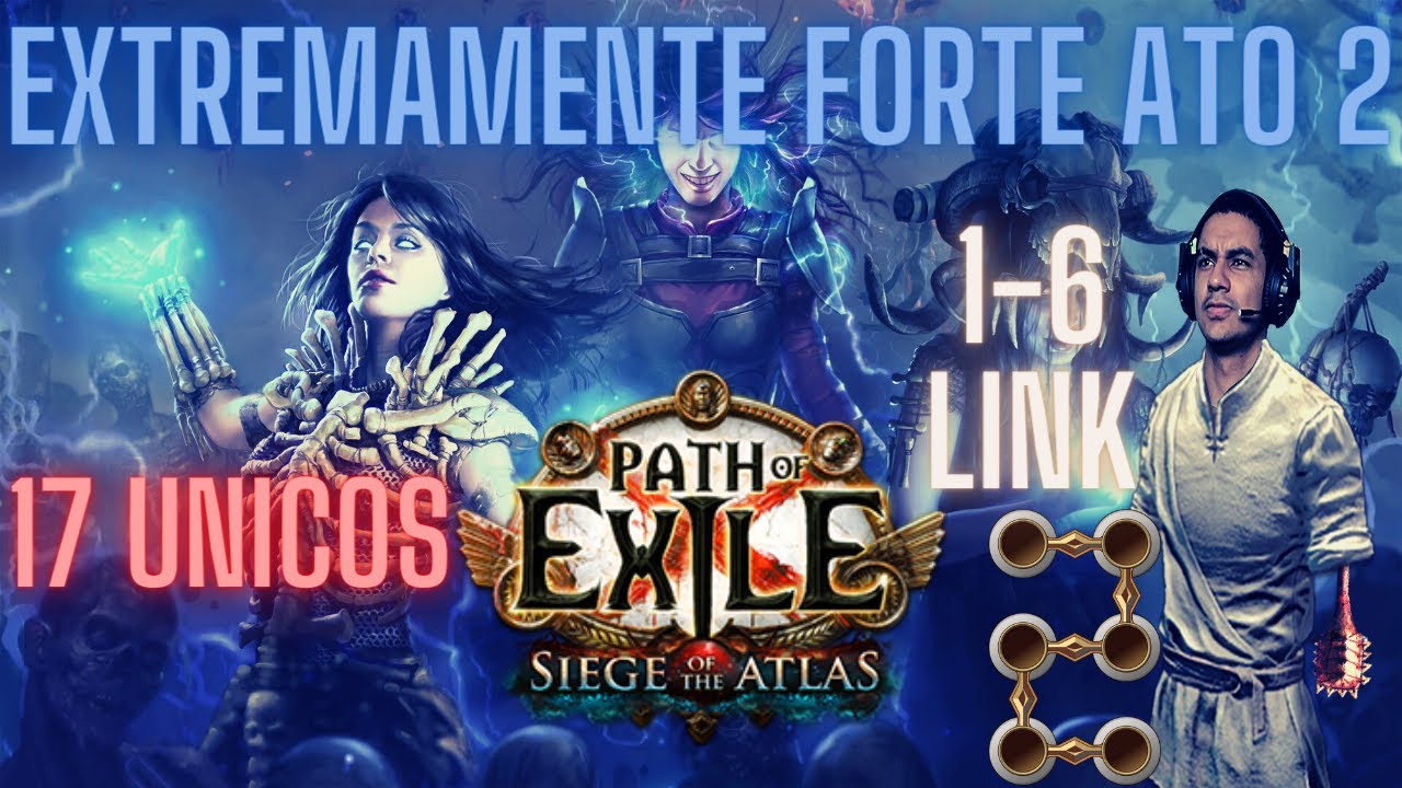 💥[Path of Exile] Como ficar muito forte no inicio do jogo. 17 Únicos + 1 armadura 6 Linck. Ato 2.💥