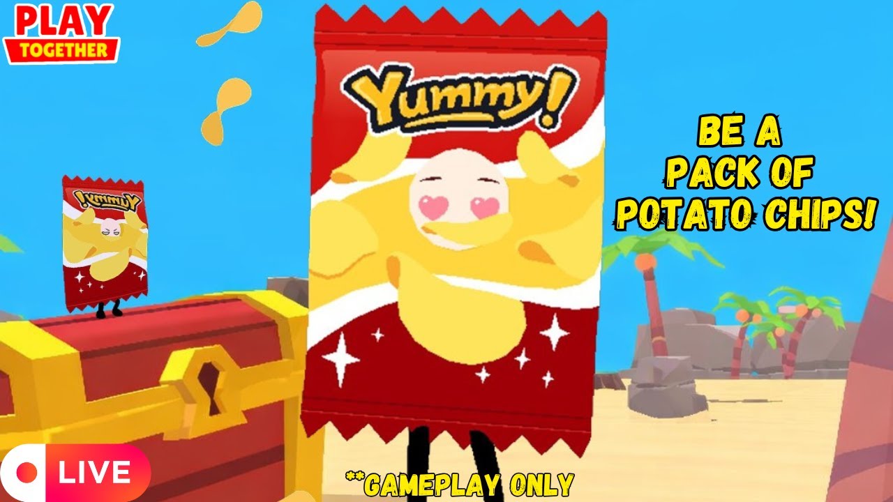 🔴 LIVE: Be a PACK of POTATO CHIPS (Play Together Game)