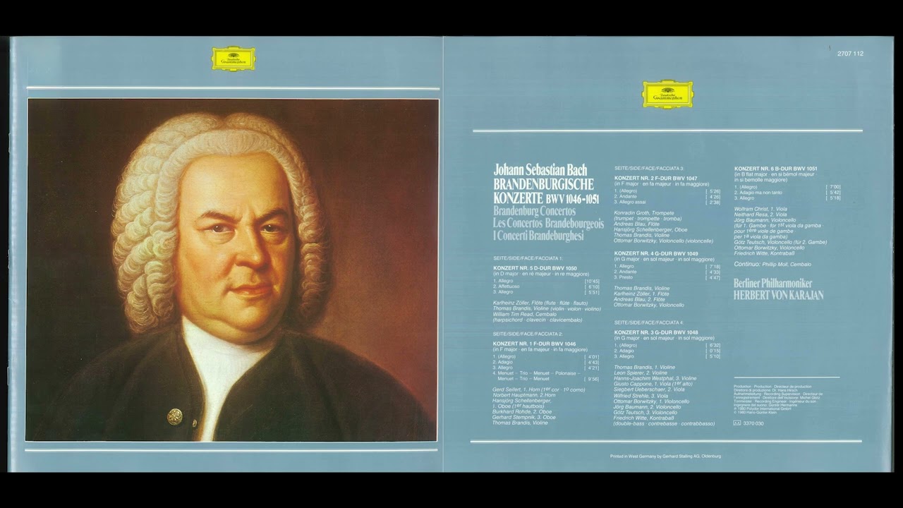 Bach: Brandenburg Concertos - Brandenburgische Konzerte - Karajan