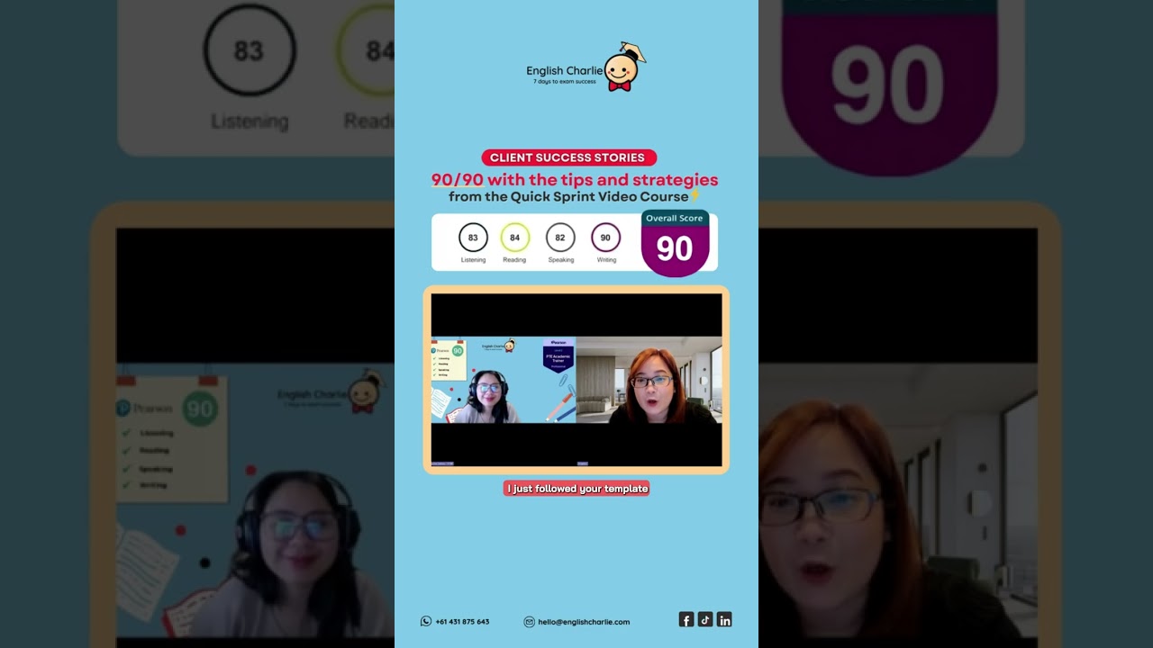 WATCH THE INTERVIEW: How She Got a PERFECT 90 on Her FIRST TRY! 🌟 #pteacademic #pte90 #ptesuperior