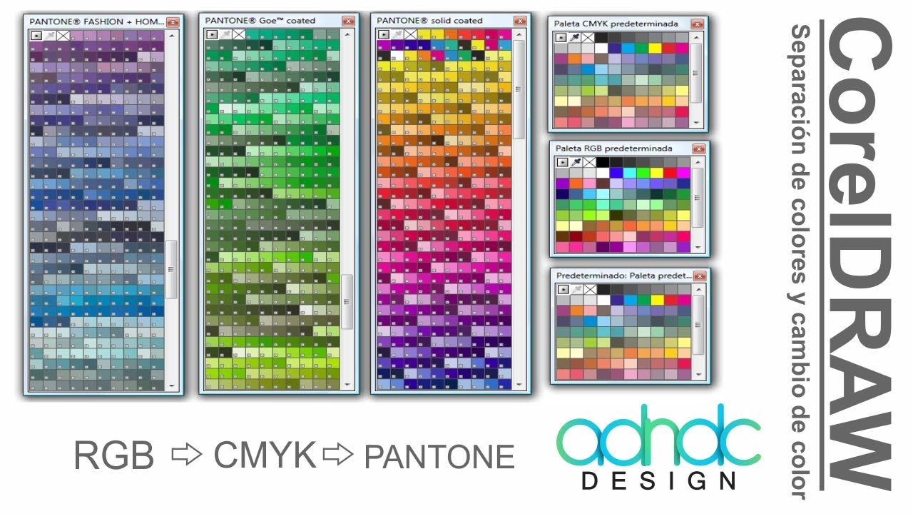 CorelDRAW, Separación de colores CMYK/RGB a PANTONE y viceversa @ADNDC @adanjp