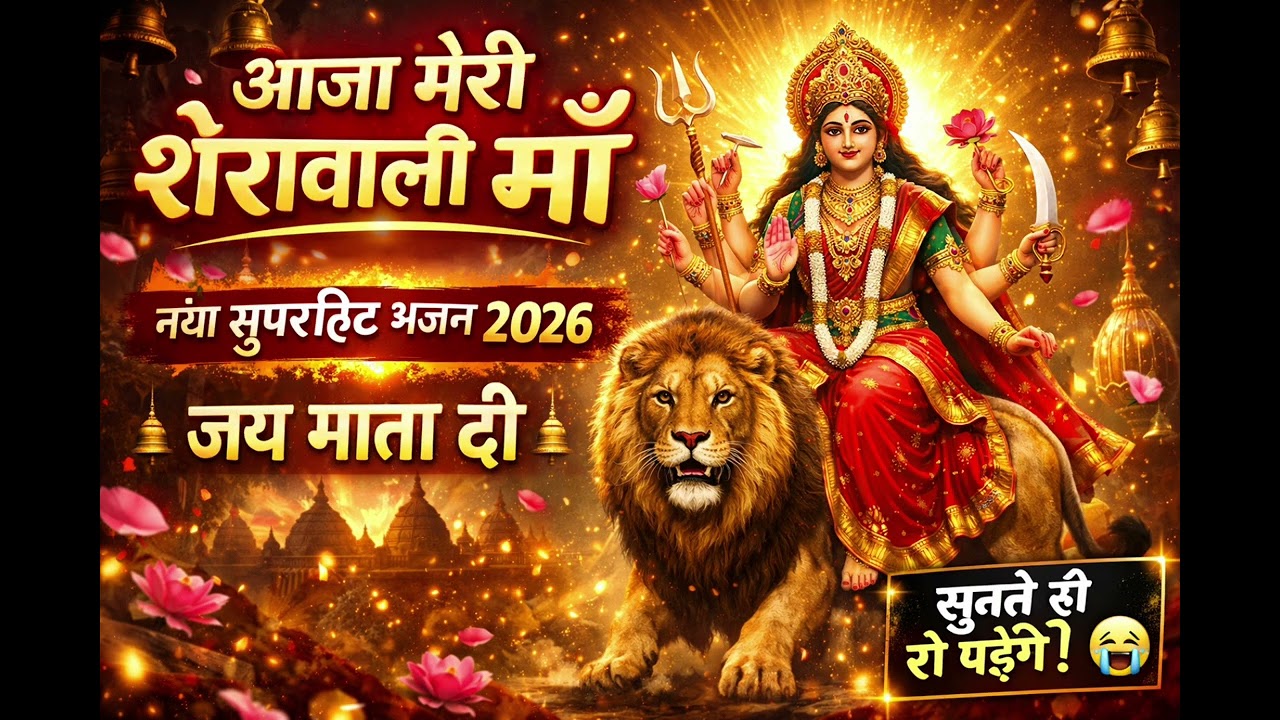 आजा मेरी शेरावाली माँ 🐯#bhakti #bhajan #matarani #hindugod 