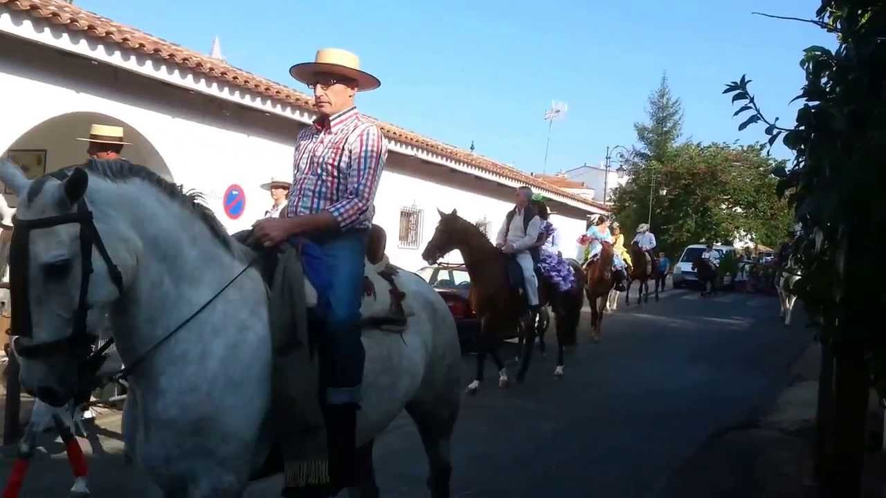 Romeria Reina de los Angeles, hermandad de Galaroza a su paso por Fuenteheridos