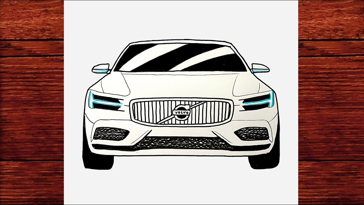 Volvo S90 Araba Çizimi Nasıl Yapılır - Volvo Araba Çizimi Nasıl Yapılır - Çizim Mektebi Araba Çizimi