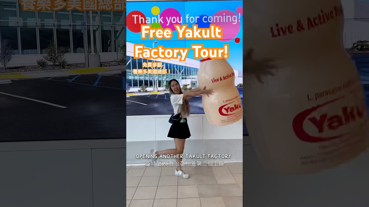 Tour the Yakult factory in California FOR FREE 🤩？ #yakult #california #losangeles