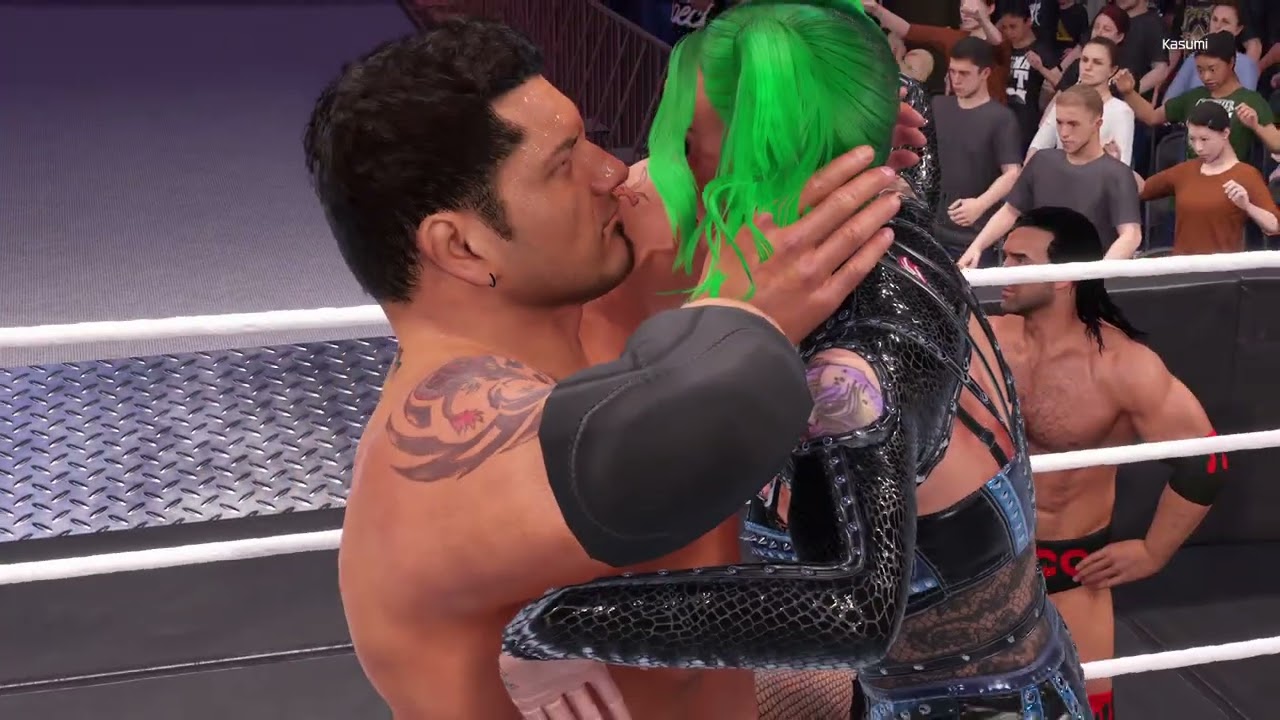 WWE 2k25 MODS: Shotzi (pigtails) vs young Batista, #intergender #wrestling