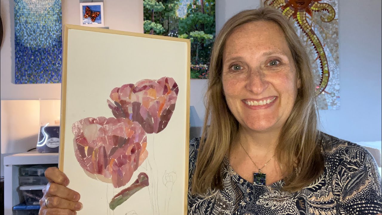 Ep. 159 STARTING A BIG TULIP MOSAIC PLUS MAKING BEAUTIFUL MOSAIC FLORAL PENDANTS!