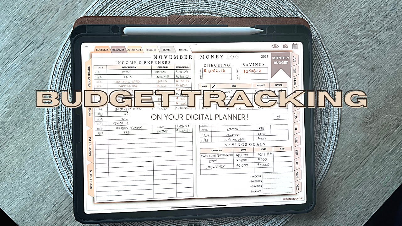Digital Budget Tracker | Track Finances, Pay off debt faster + New Money Log Add Ons!