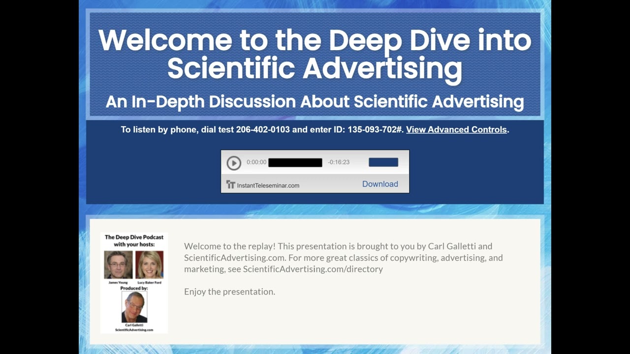 Deep Dive Scientific Advertising