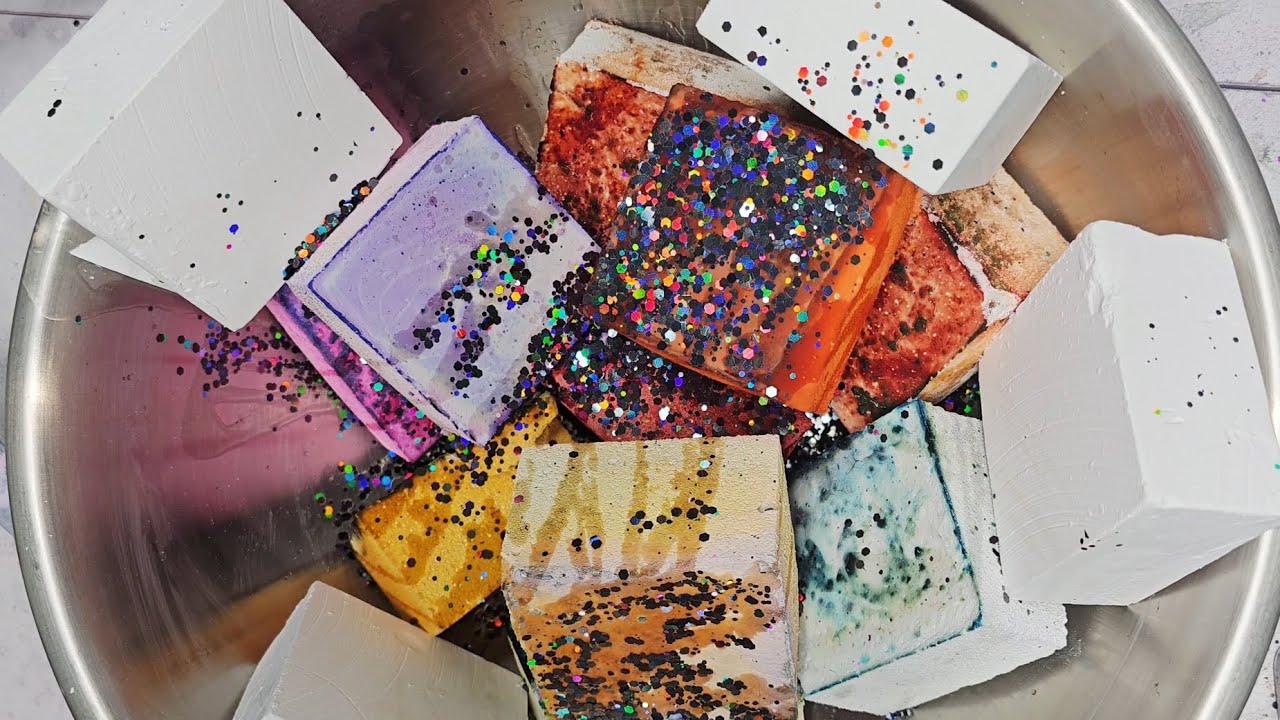 Assorted Textures & Colors + Plain Janes 🦚 Gym Chalk ASMR 🦚 Oddly Satisfying 🦚 Sleep Aid 