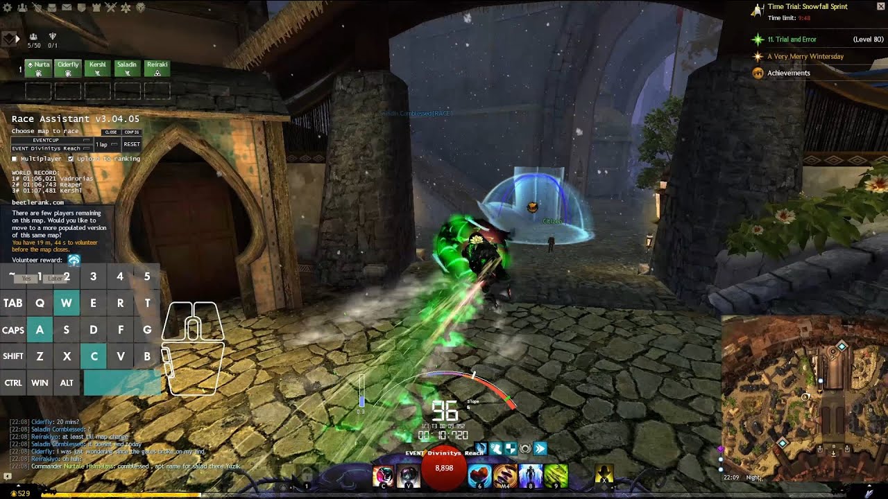 GW2 - [2024] (Roller Beetle) Time Trial: Snowfall Sprint [01:07.360] | Divinity's Reach