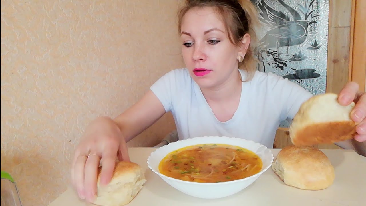 МУКБАНГ,/СУП С ЛАПШОЙ/САМЫЙ ПРОСТОЙ СУП/