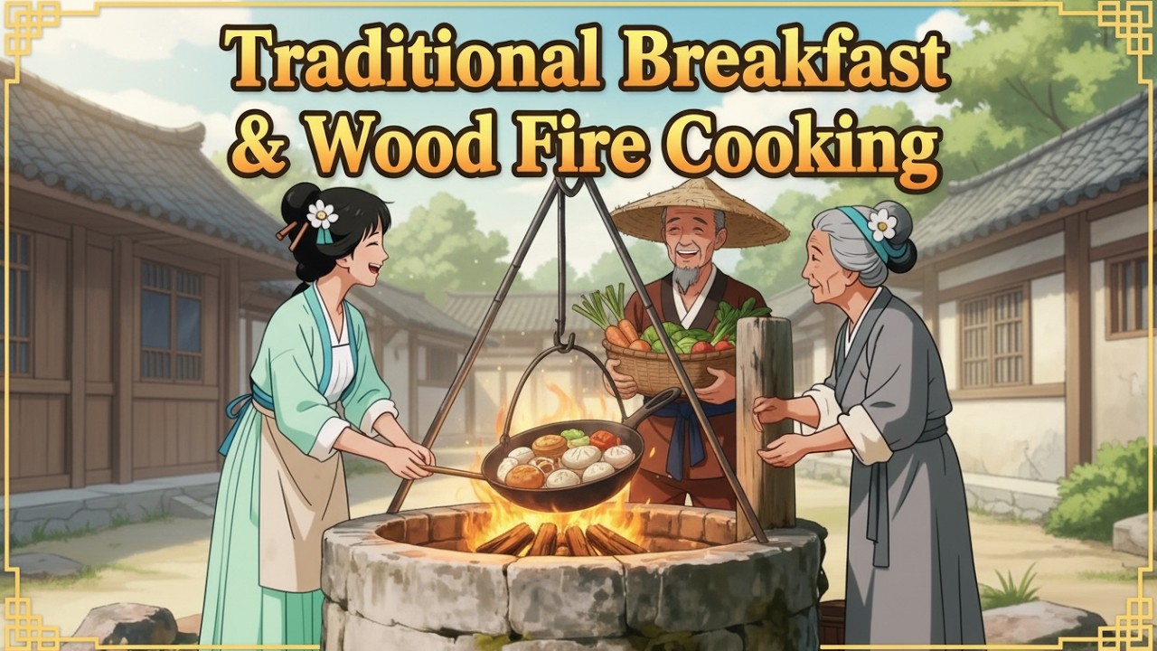 Relaxing Rainy Morning in Village: Traditional Breakfast & Wood Fire Cooking | Village Life ASMR