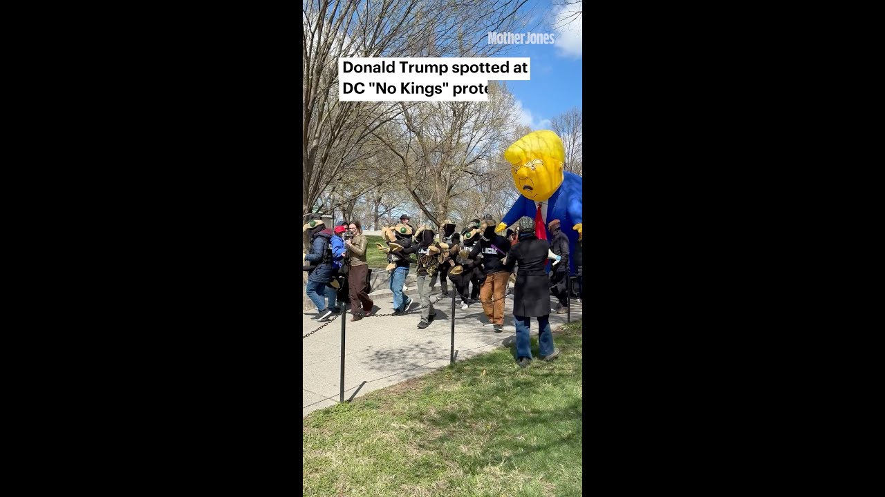 SPOTTED: Donald Trump makes an appearance at No Kings in DC
