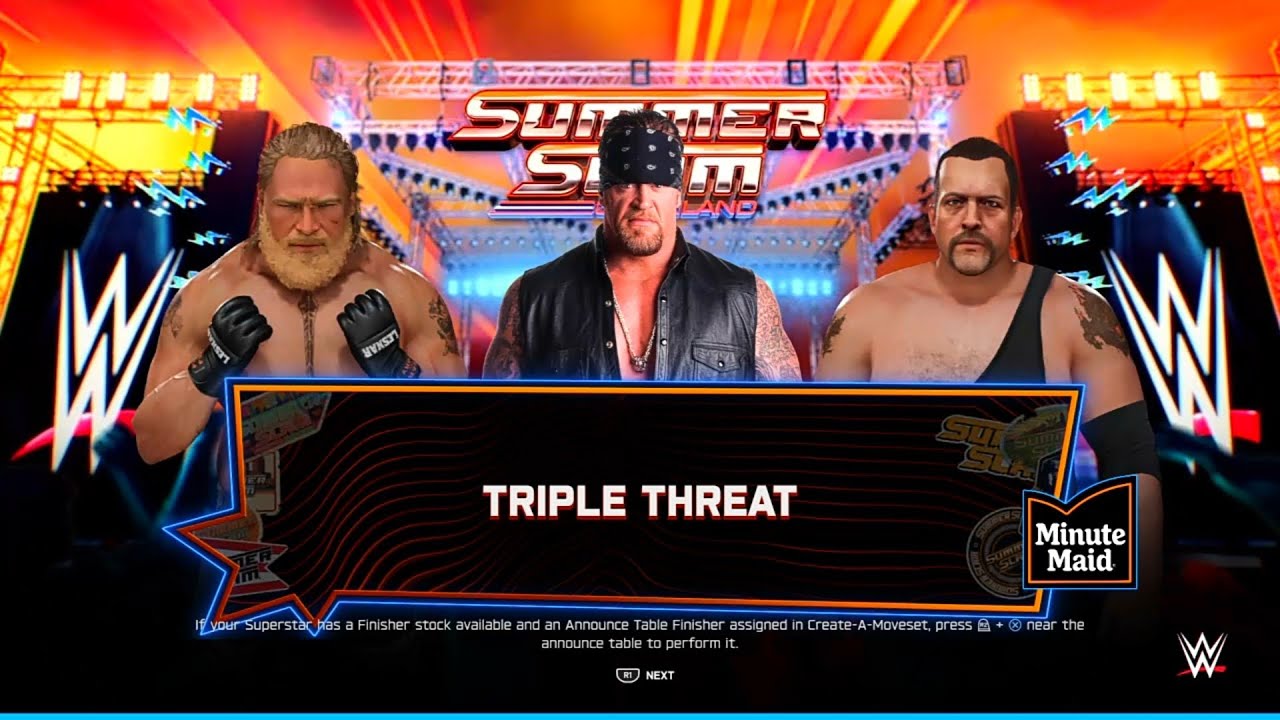 WWE 2K25 : Brock Lesnar vs Undertaker vs Big Show: TRIPLE THREAT! | WWE 2K25