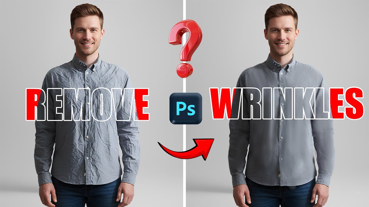 Remove Wrinkles from Clothes in Photoshop | Don't Use Frequency Separation: Use THIS Trick Instead!