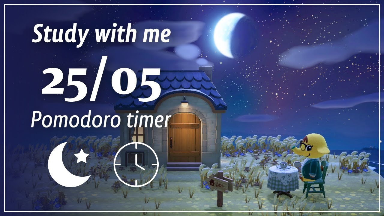 【あつ森ポモドーロタイマー】エレフィンと一緒に過ごす○秋の夜長を眺めるお庭○Study with me【勉強用・作業用asmr】