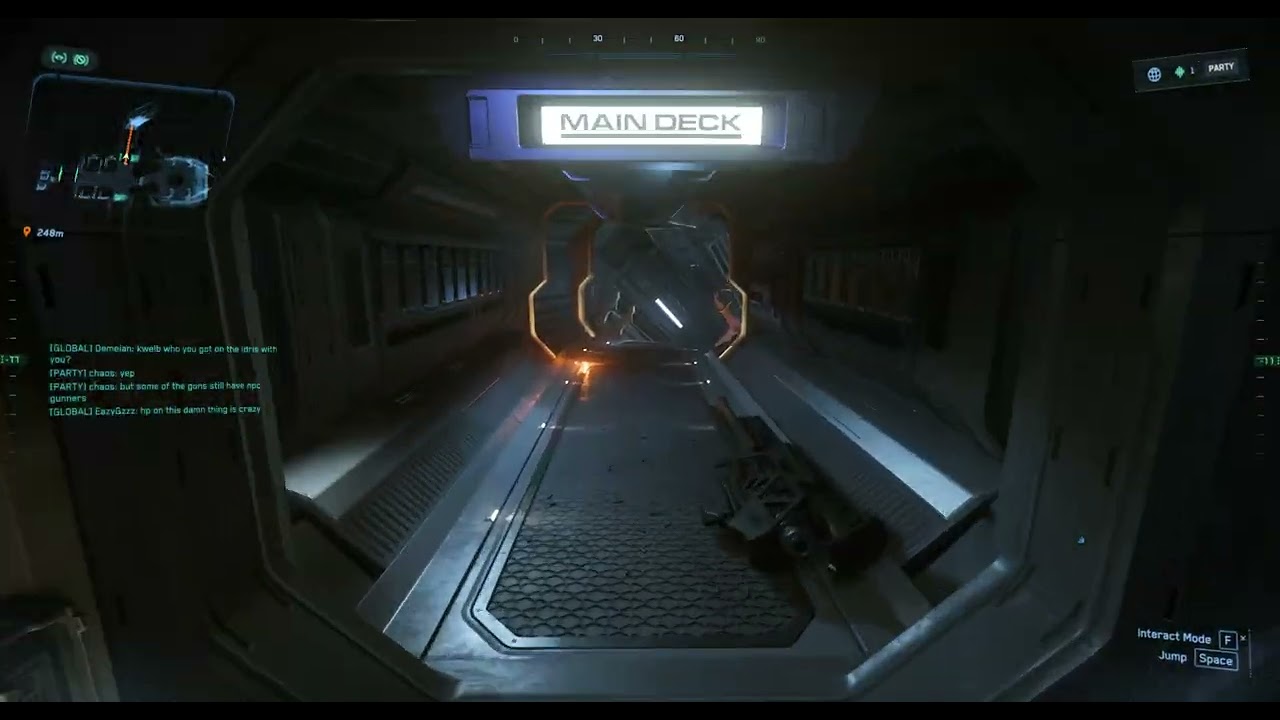 Star Citizen Landing an Idris at area 18