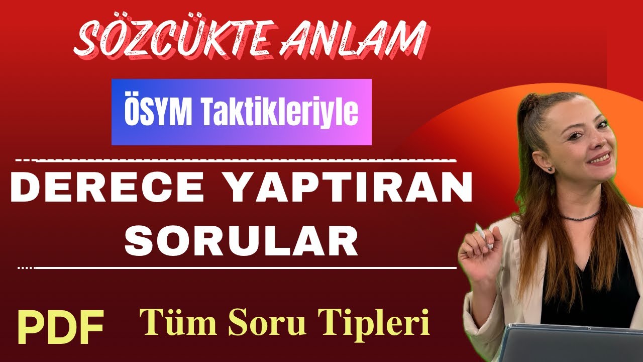⭐️0’dan Dereceye Tüm ÖSYM Taktikleri ve Soru Tipleri | Sözcükte Anlam