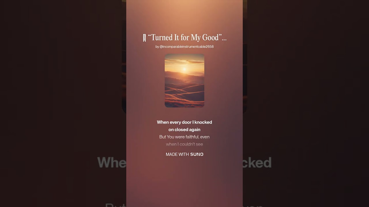 🎵 “Turned It for My Good” — Song Lyrics