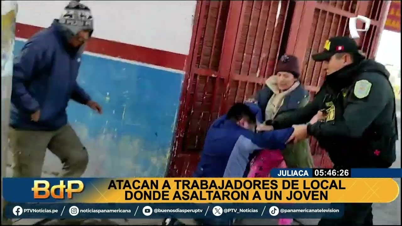 Juliaca: Agreden a trabajadores y apedrean local nocturno donde fue asaltado un joven