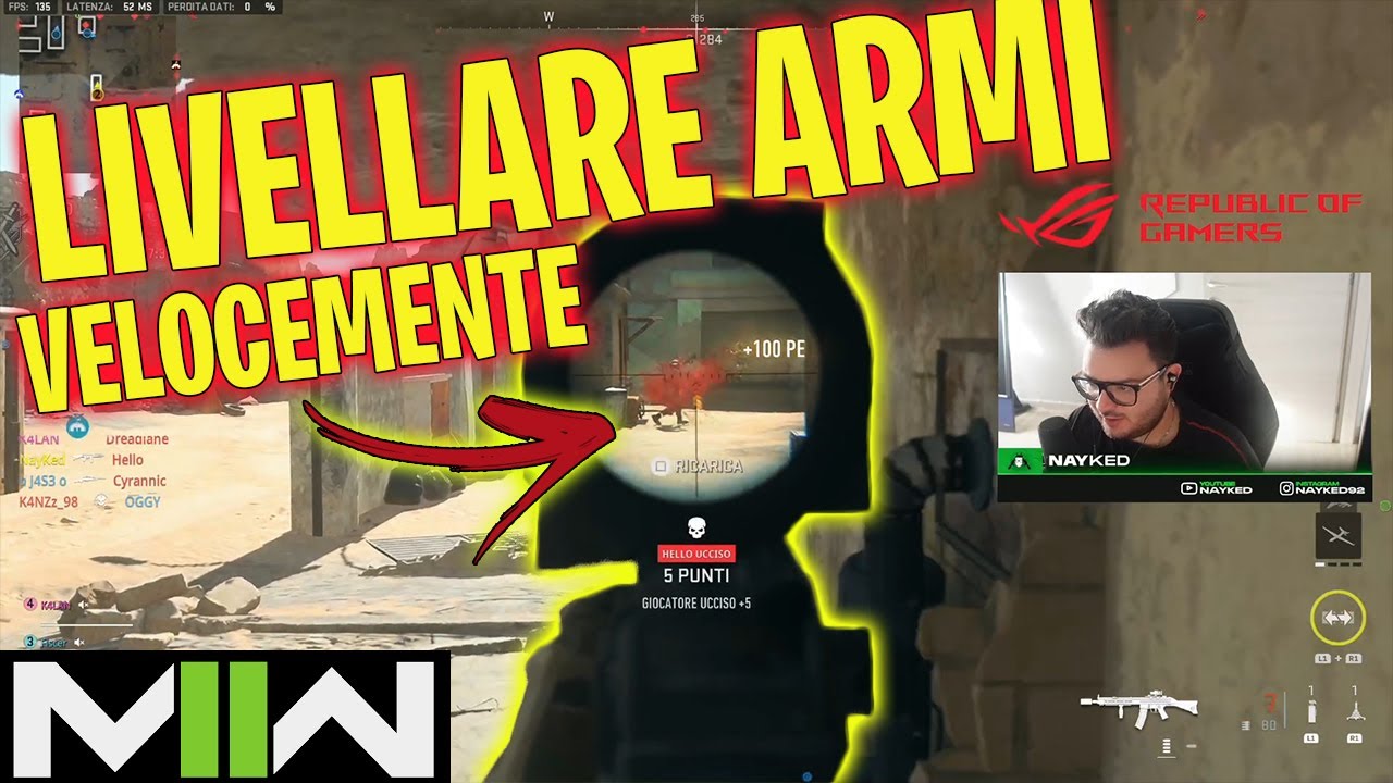 COME LIVELLARE LE ARMI VELOCEMENTE SU MW2!