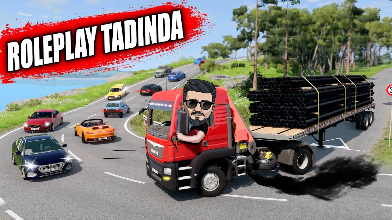 MAN TIR İLE KÖYE YAPILAN İNŞAATA YARDIM / ROLEPLAY / BeamNG.drive / Diy Arduino steering wheel set