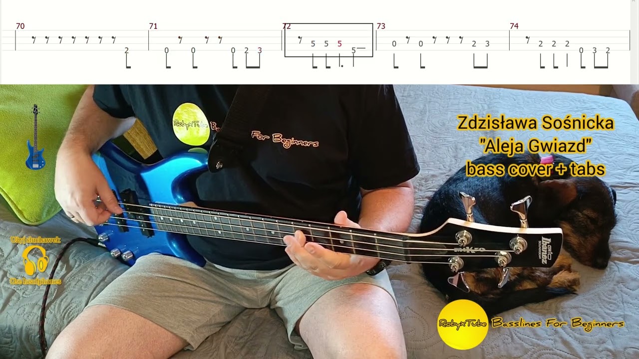 Aleja Gwiazd (Zdzisława Sośnicka) - bass cover + tabs