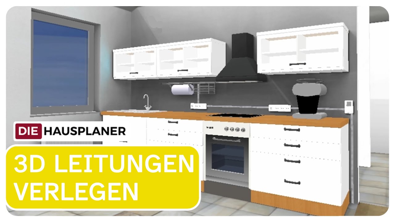 3D Leitungen verlegen mithilfe der Konstruktionsebene in unserem NEUEN 3D Hausplaner Photovoltaik