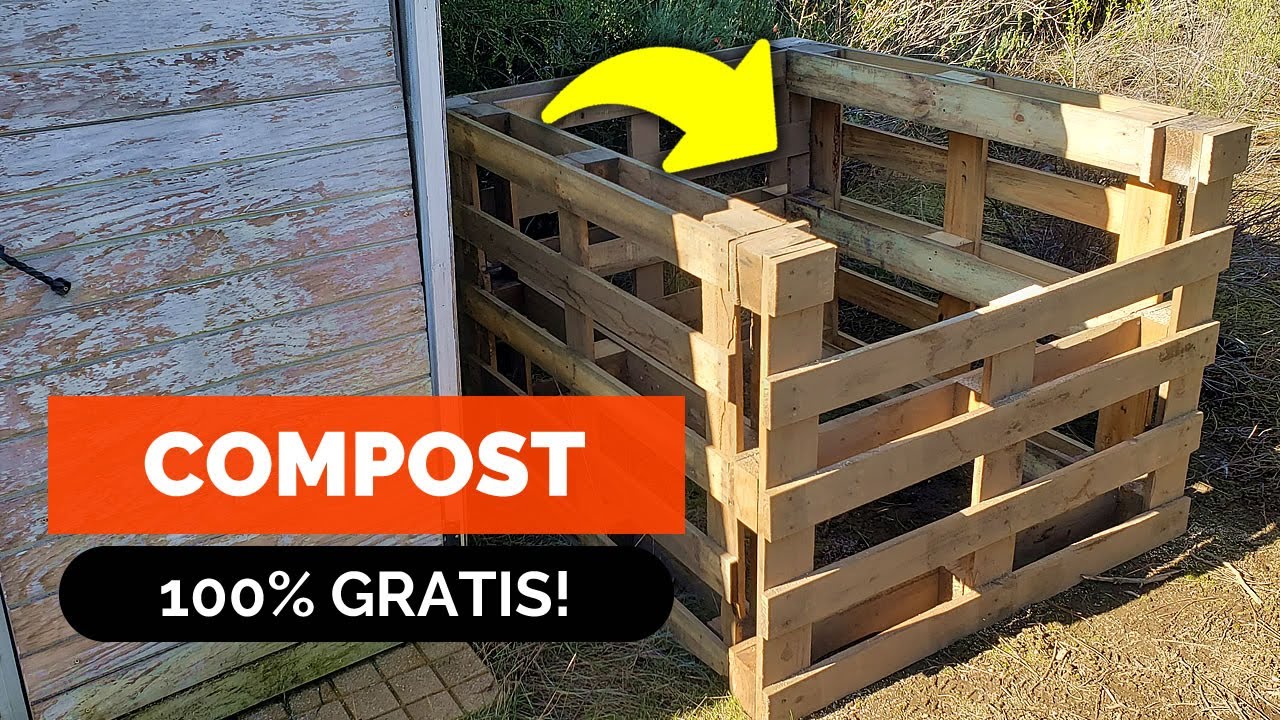 Cómo hacer una COMPOSTERA CASERA con PALLETS! 🍂 (Totalmente Gratis) Compost para tu huerto y jardín