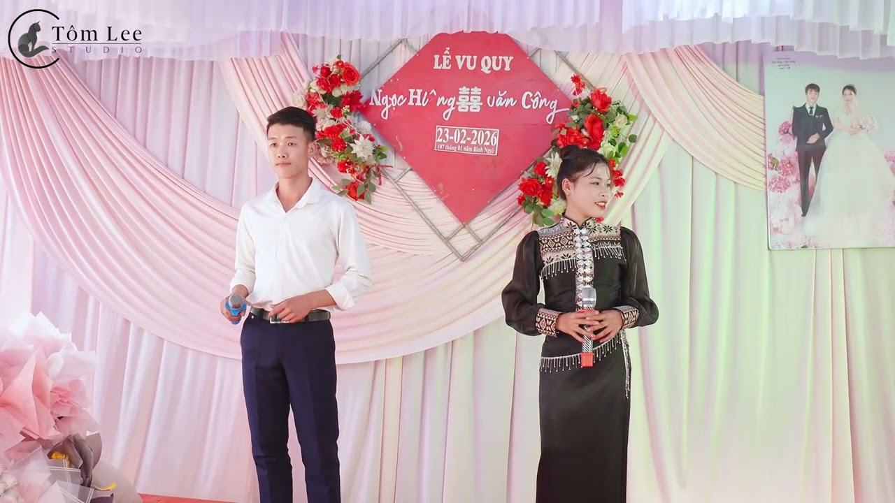 Tiết mục Song ca tới thì thành viên gia đình tại  Lễ Vu Quy | Ngọc Hiêng x Văn Công | 23/02/2026