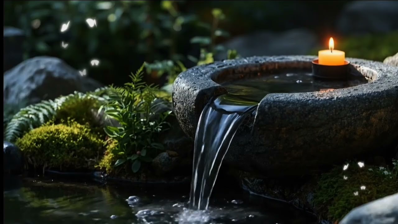 Deep Relaxation in Japanese Garden 🌿 Water Sounds, Calm Music & Stress Relief