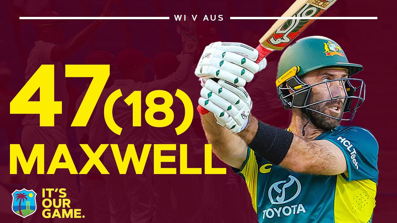 Six 6️⃣s In Glenn Maxwell Cameo | West Indies v Australia 2nd T20