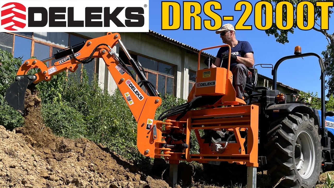 Экскаватор навесной DELEKS DRS-2000T - Боковое гидравлическое смещение - универсальный для трактора