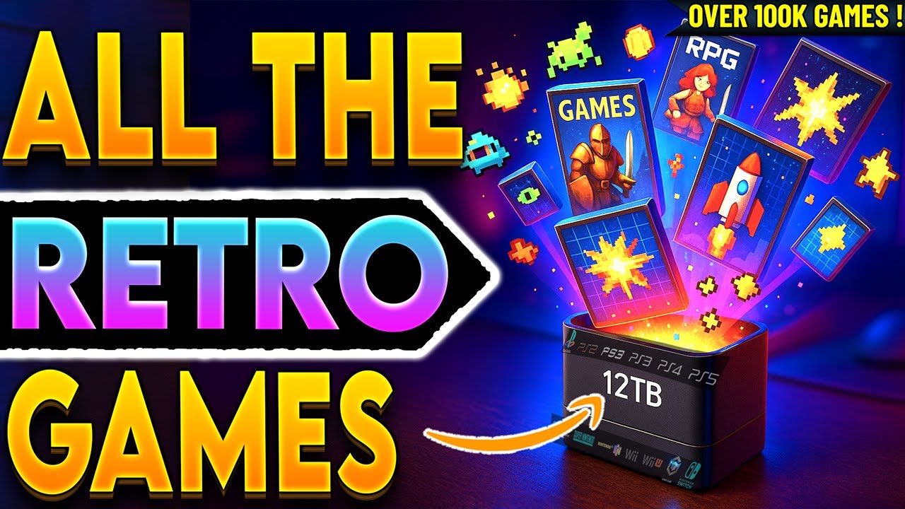 🔴12TB Retro Hard drive Has ALL THE GAMES (Peaprit)