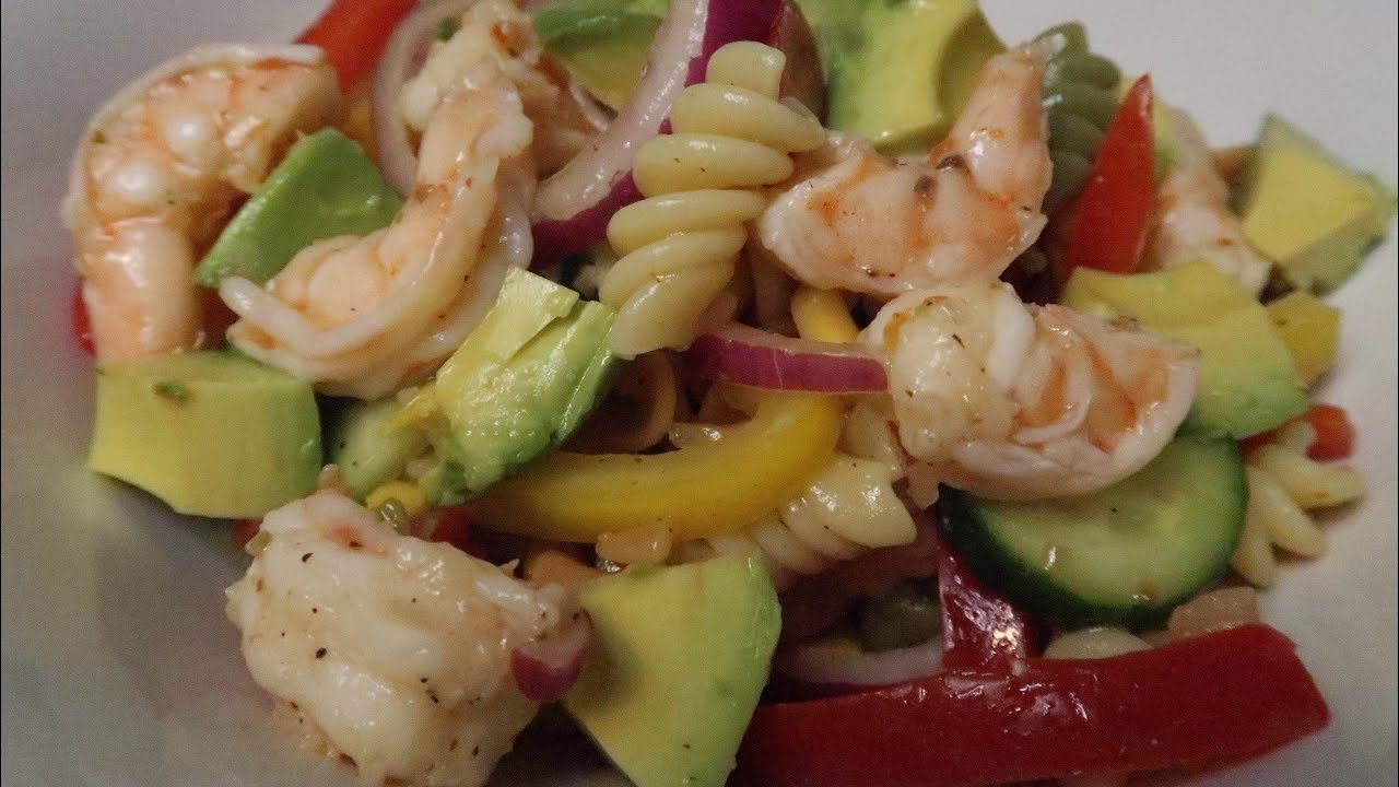 Show to make shrimp pasta salad