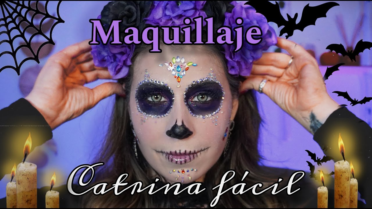 Jewel Catrina 🎃Maquillaje HALLOWEEN BEAUTY f&aacute;cil Lowcost! + Pruebo 'Santa Muerte' Wibo colecci&oacute;n🌹