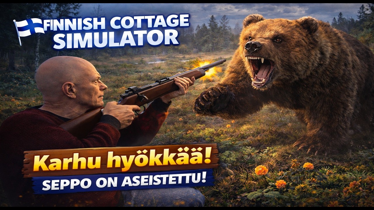 KARHU HYÖKKÄYS LAKKASUOLLA! // Finnish cottage simulator #51