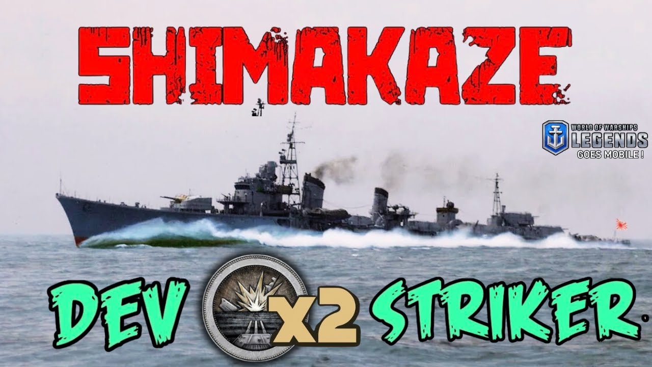 Shimakaze 9KM Torps + 2x Devastating Strike - World of Warships Legends (Mobile)