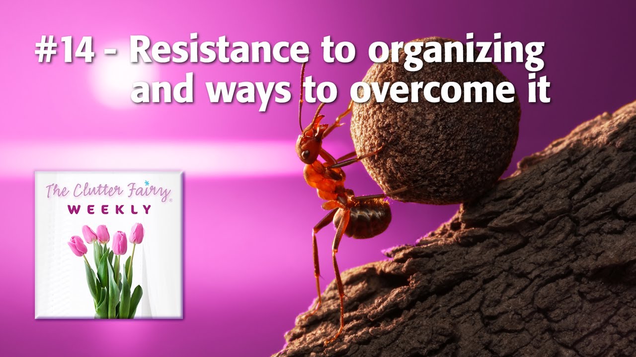 Resistance to organizing and ways to overcome it - The Clutter Fairy Weekly #14
