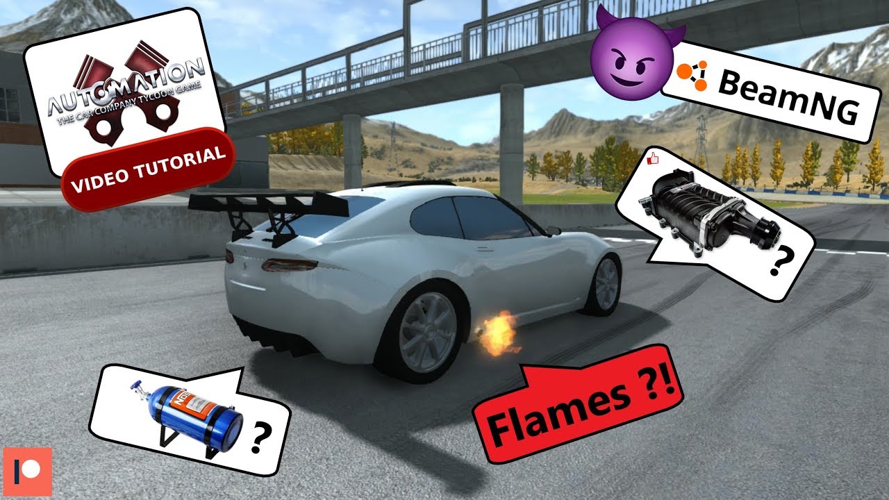 (Tutorial) Flames + Supercharger + NOS on Any Automation Car.