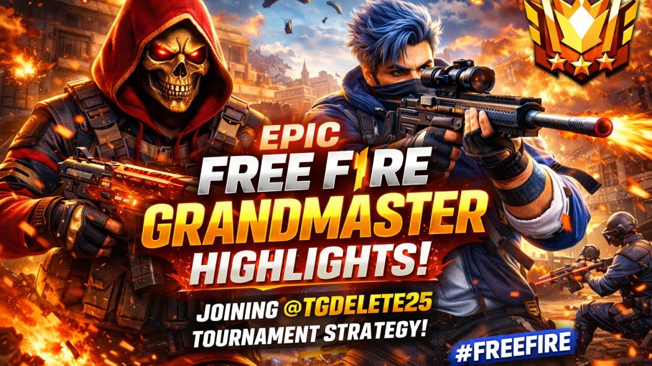 Free Fire Grandmaster Highlights | Palying  with @tgdelete25 tournament startegy #freefire