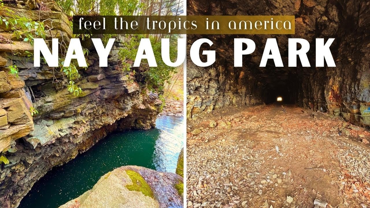 SCRANTON, PA Exploring a Hidden Cenote Gem NAY AUG PARK with an Abandoned Railroad Tunnel