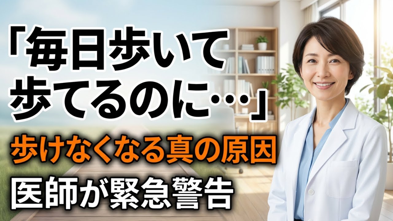 毎日歩いてるのに…80歳から歩けなくなる真の原因。それは◯◯だった。