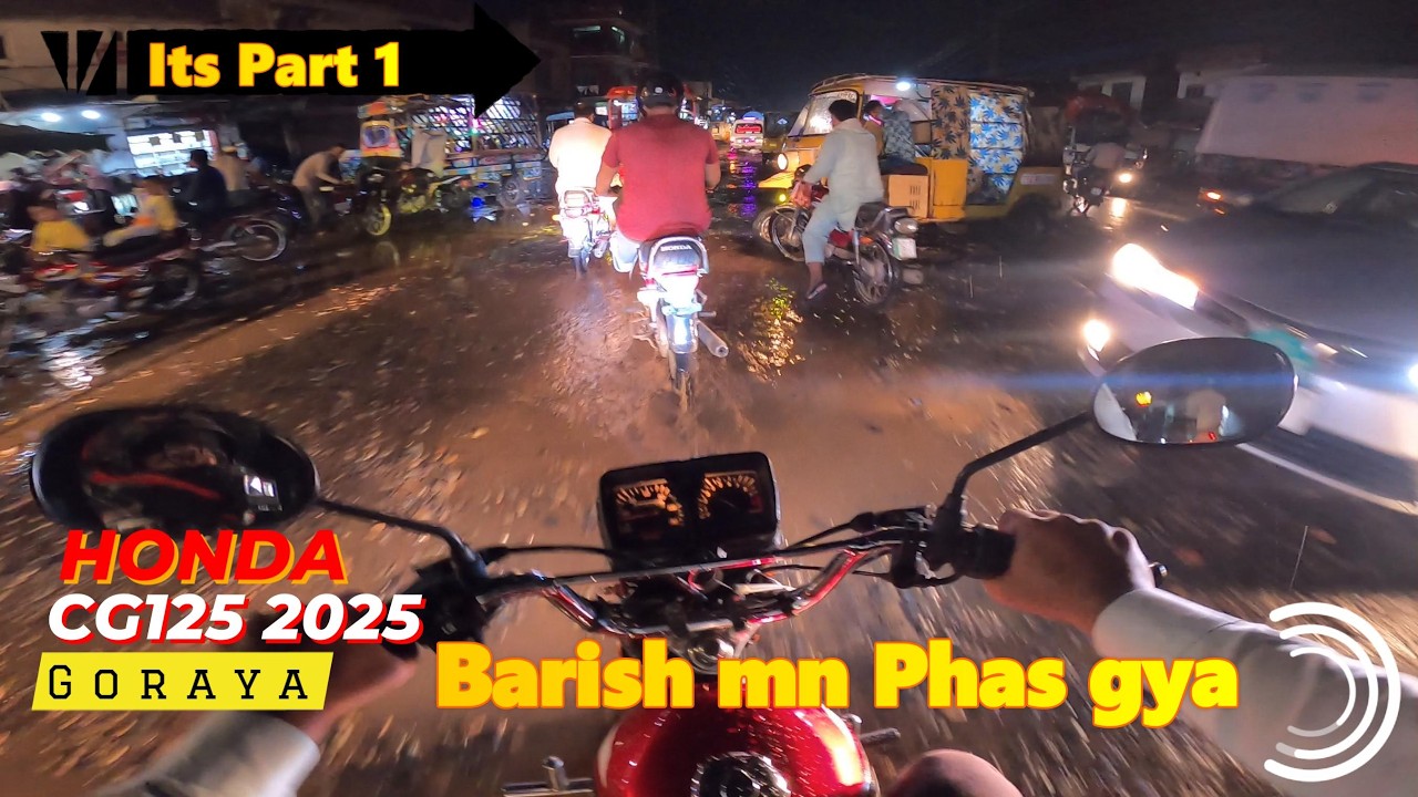 GoPro POV Ride | Honda 125 Night Ride 🌧️ | Rain, Kichar & Real Streets of Pakistan | PART 1